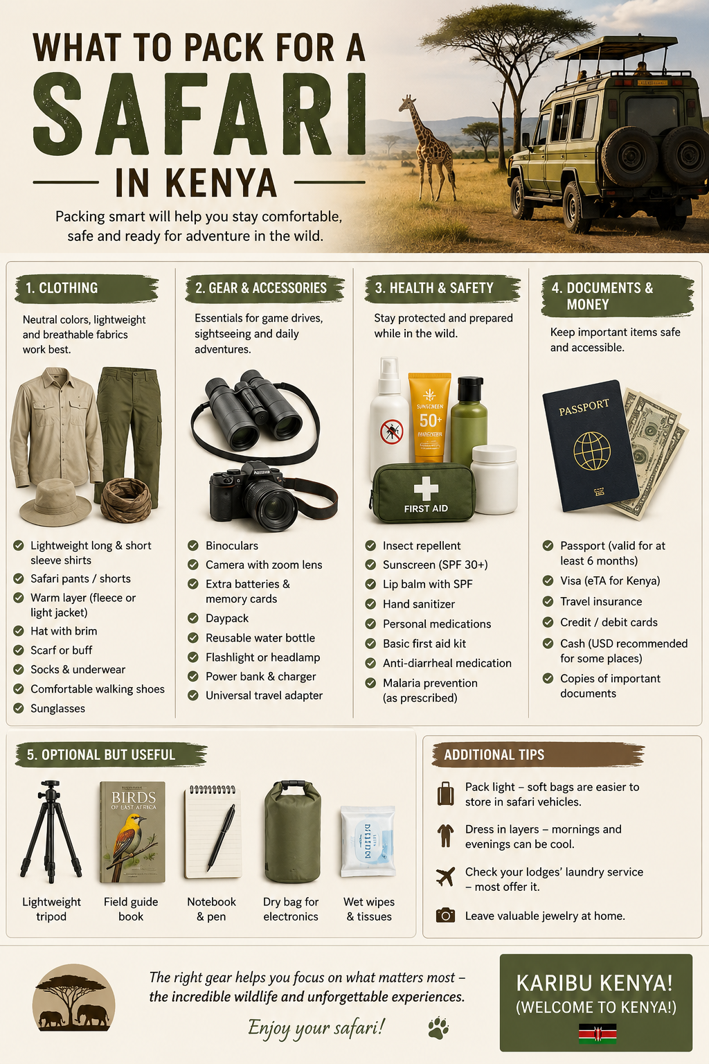 What to Pack for a Safari in Kenya